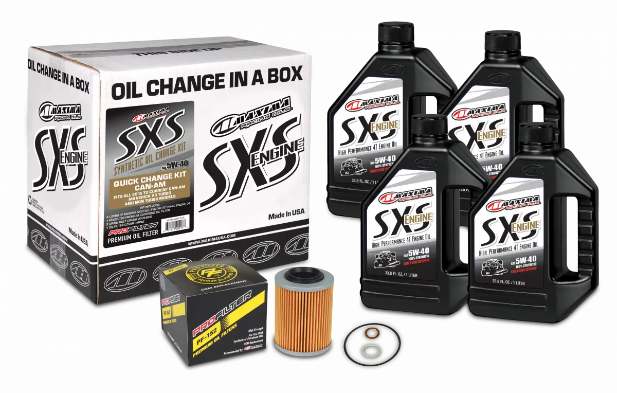 MAXIMA SXS Quick Change Kit 5w40 With Oil Filter Can Am MAXIMA