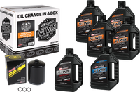 MAXIMA V-Twin Oil Change Kit Mineral Evo  Black Filter MAXIMA