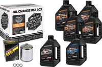 MAXIMA V-Twin Oil Change Kit Mineral Evo  Chrome Filter MAXIMA