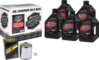 MAXIMA V-Twin Quick Change Kit Synthetic M8 Chrome Filter MAXIMA
