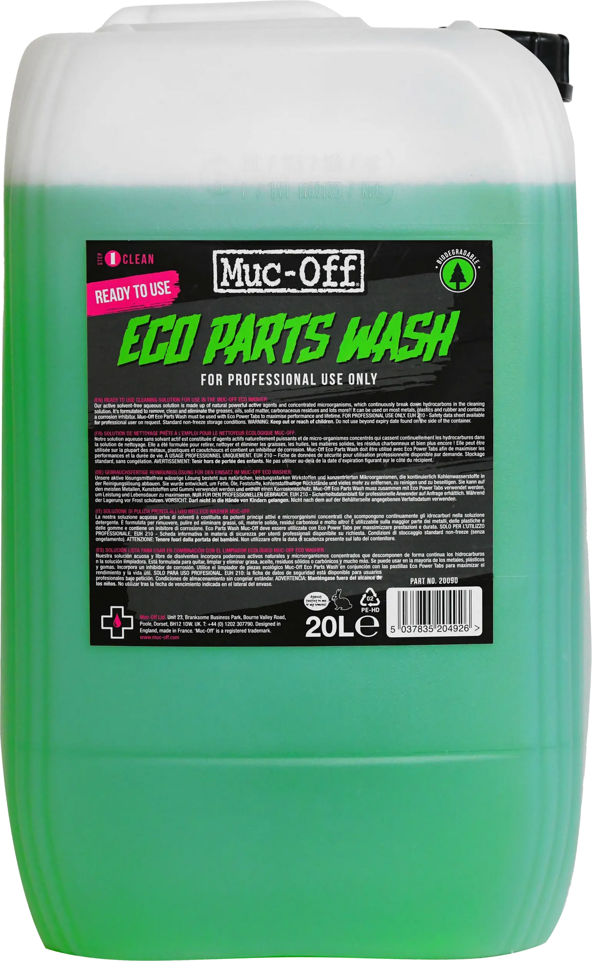 MUC-OFF Eco Parts Washer Refill Fluid 20 Liter MUC-OFF