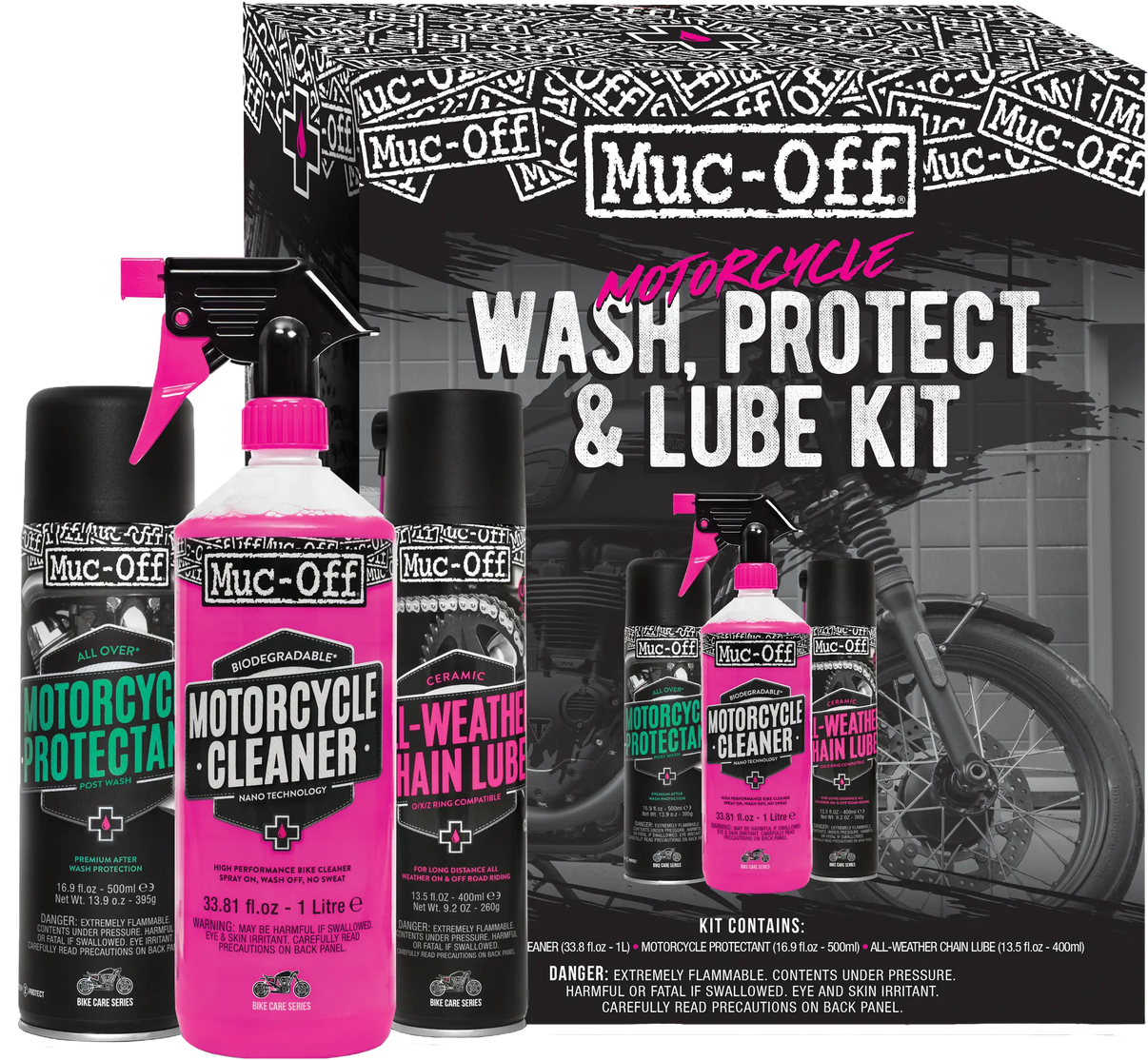 MUC-OFF Wash  Protect & Lube Kit MUC-OFF