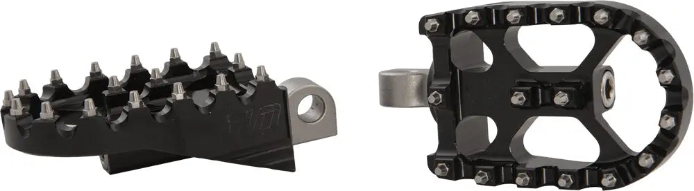 Moto Style Footpeg Set Black 2"X3.125" FLO MOTORSPORTS