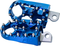 Moto Style Footpeg Set Blue 2"X 3.125" FLO MOTORSPORTS