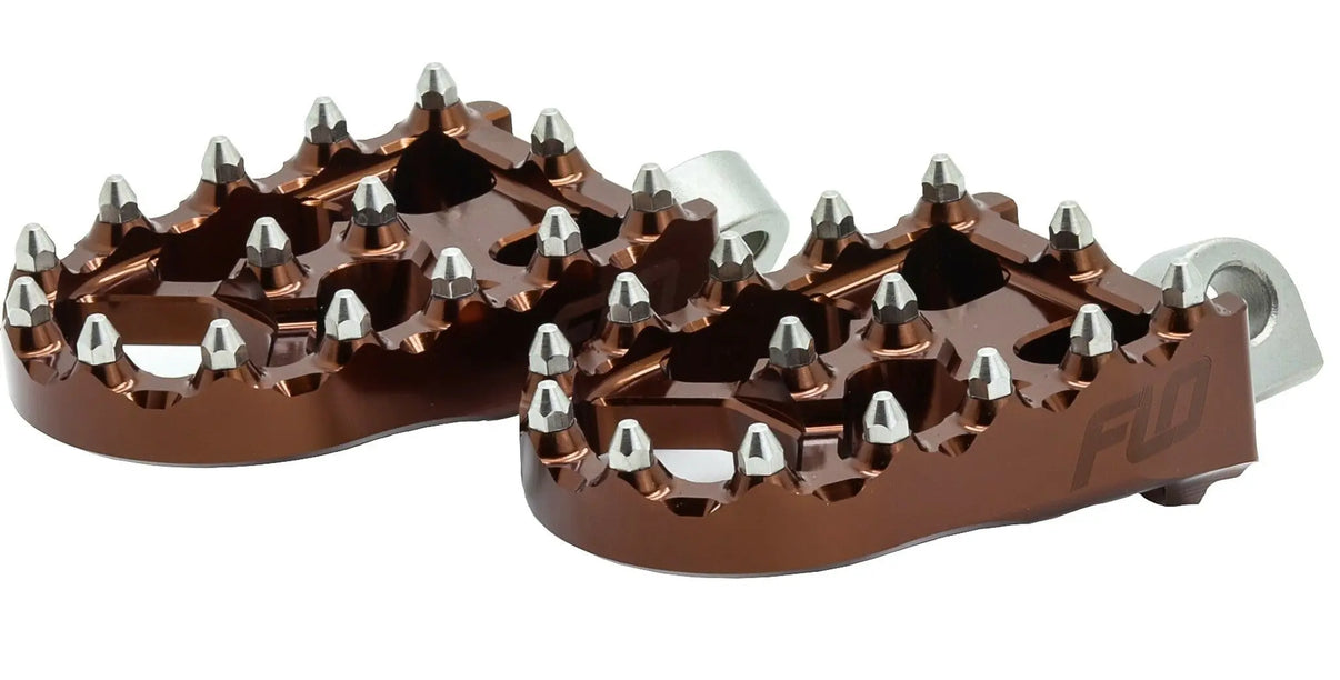 Moto Style Footpeg Set Bronze 2"X3.125" FLO MOTORSPORTS
