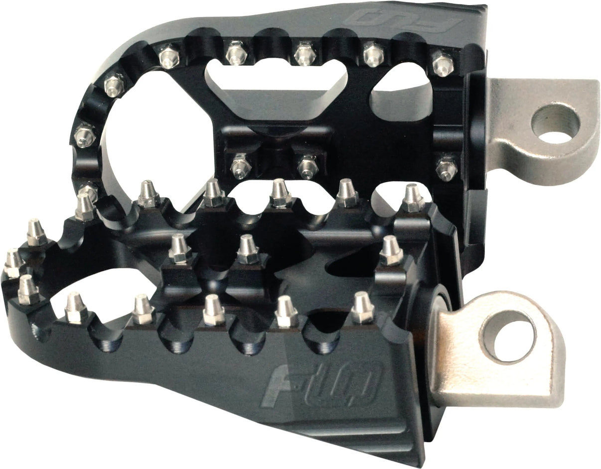 Moto Style Footpeg Set Flat Black 2"X3.125" FLO MOTORSPORTS