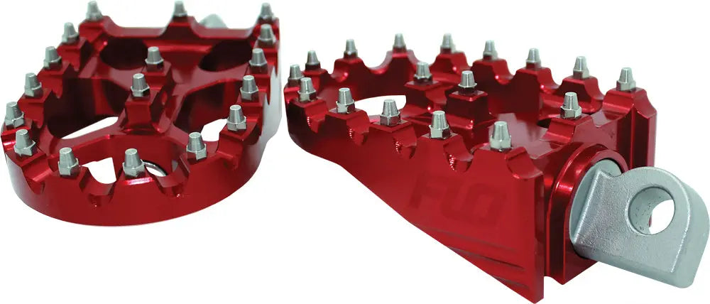 Moto Sytle Footpeg Set Red 2"X3.125" FLO MOTORSPORTS