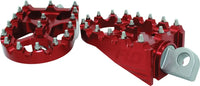 Moto Sytle Footpeg Set Red 2"X3.125" FLO MOTORSPORTS