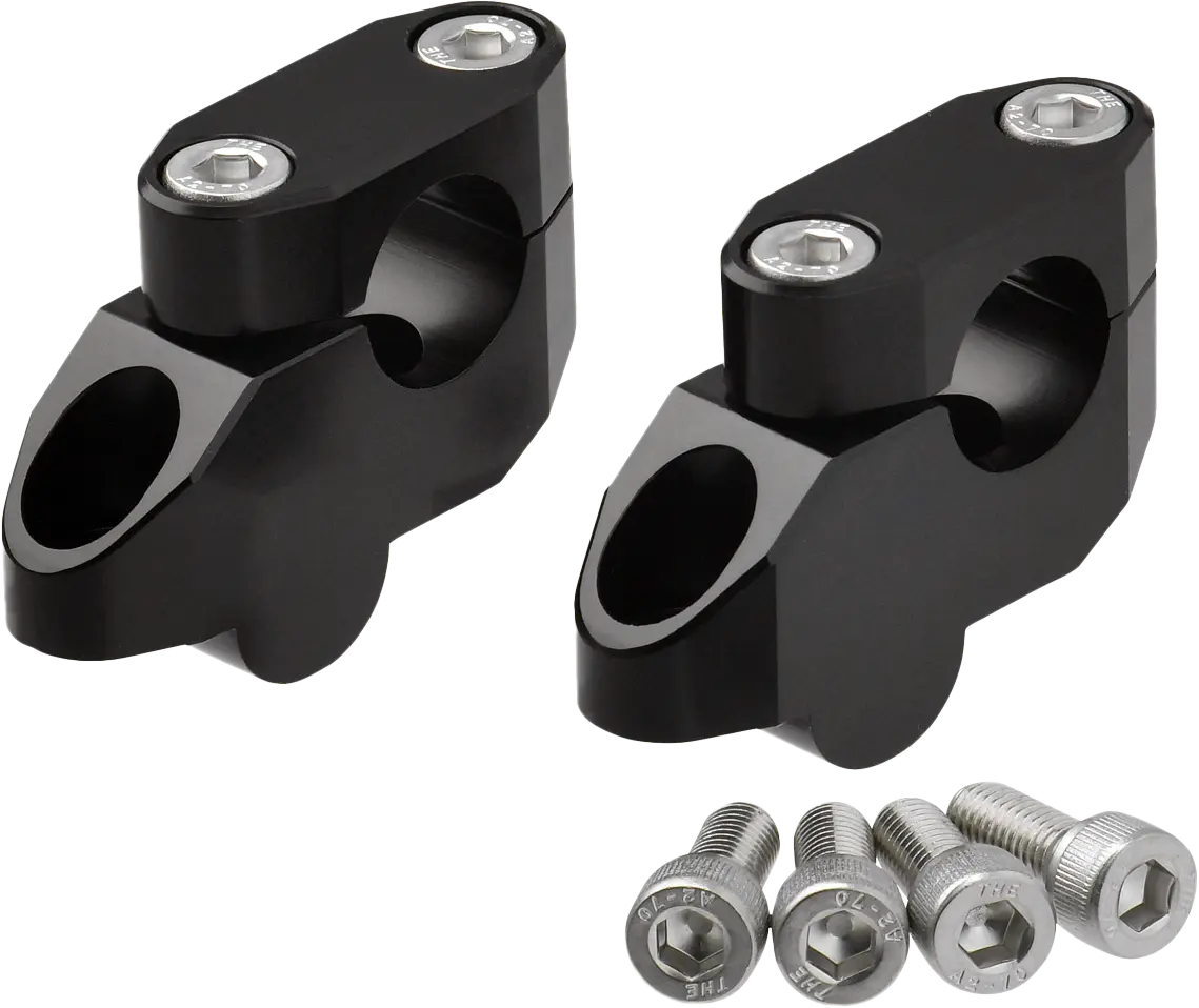 Offset Handlebar Riser Kit 20mm 26mm 22.2mm Black ZETA