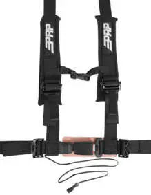 PRP 4.2 4-Point Auto Buckle H-style Harness - Black w/ Speed Harness PRP