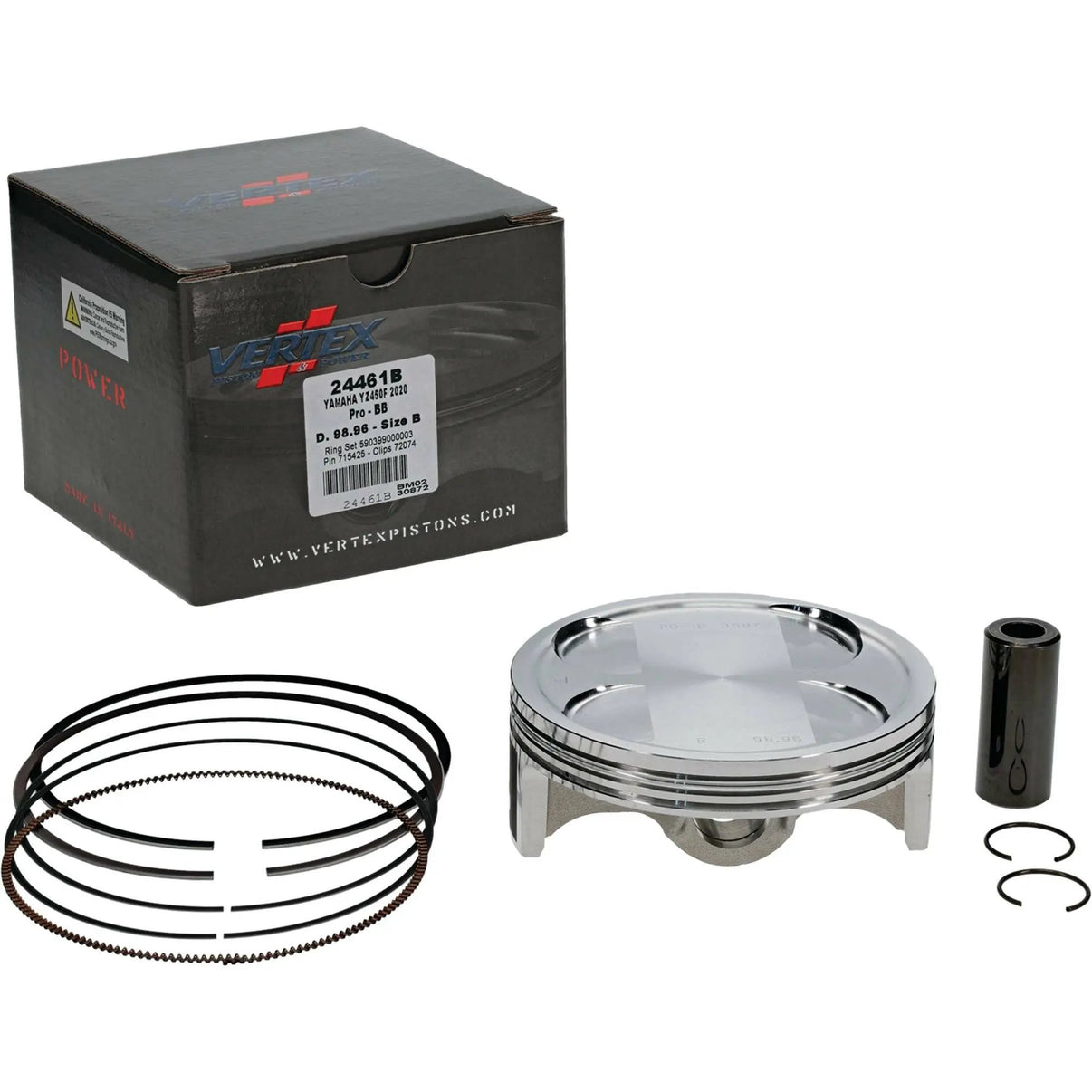 Piston Kit Bb Forged 98.96/+2.00 12.8:1 Yam VERTEX