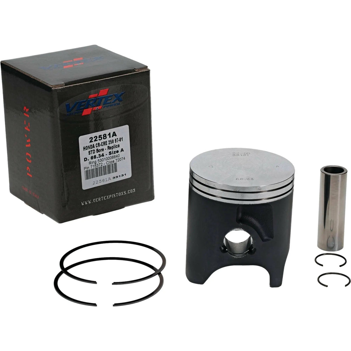 Piston Kit Cast 66.34/Std Hon VERTEX