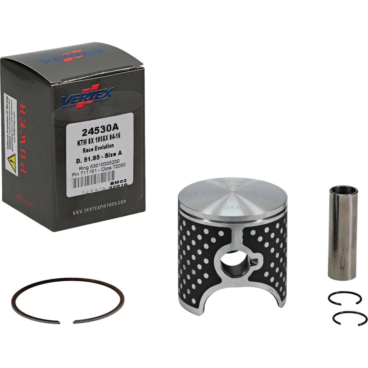 Piston Kit Cast Race Evolution 51.95/Stroker Ktm VERTEX