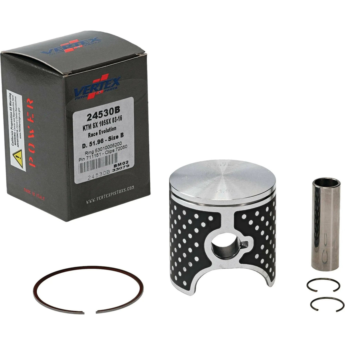 Piston Kit Cast Race Evolution 51.96/Stroker Ktm VERTEX