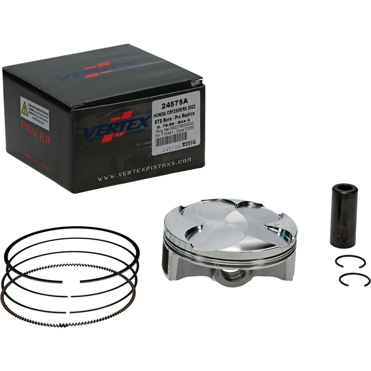 Piston Kit Forged 78.96/Std 13.9:1 Hon VERTEX