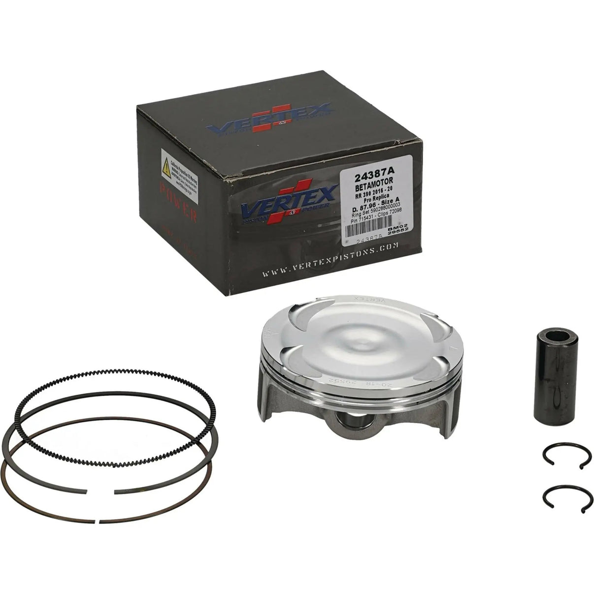 Piston Kit Forged 87.96/Std 12.48:1 Beta VERTEX
