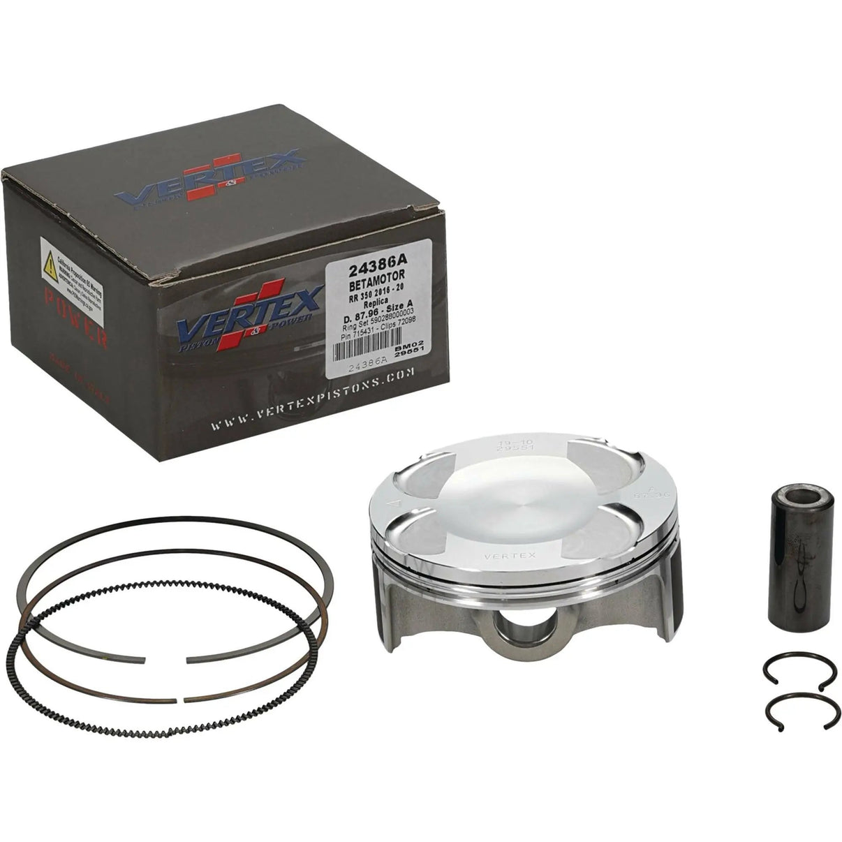 Piston Kit Forged 87.96/Std 13.0:1 Beta VERTEX