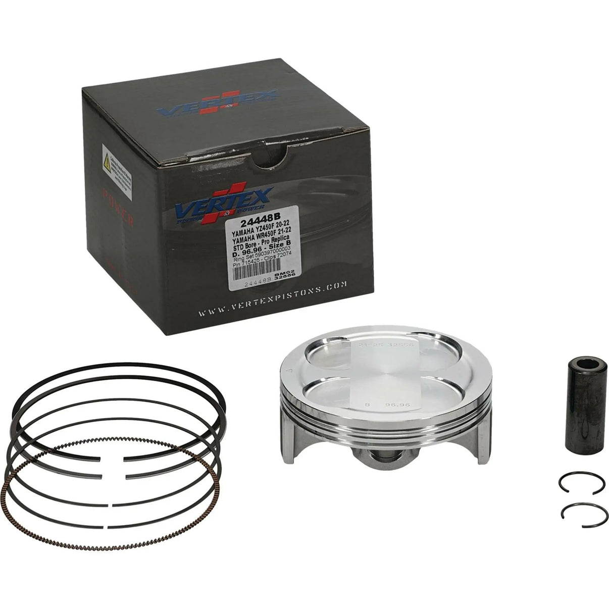 Piston Kit Forged 96.96/Std 12.8:1 Yam VERTEX