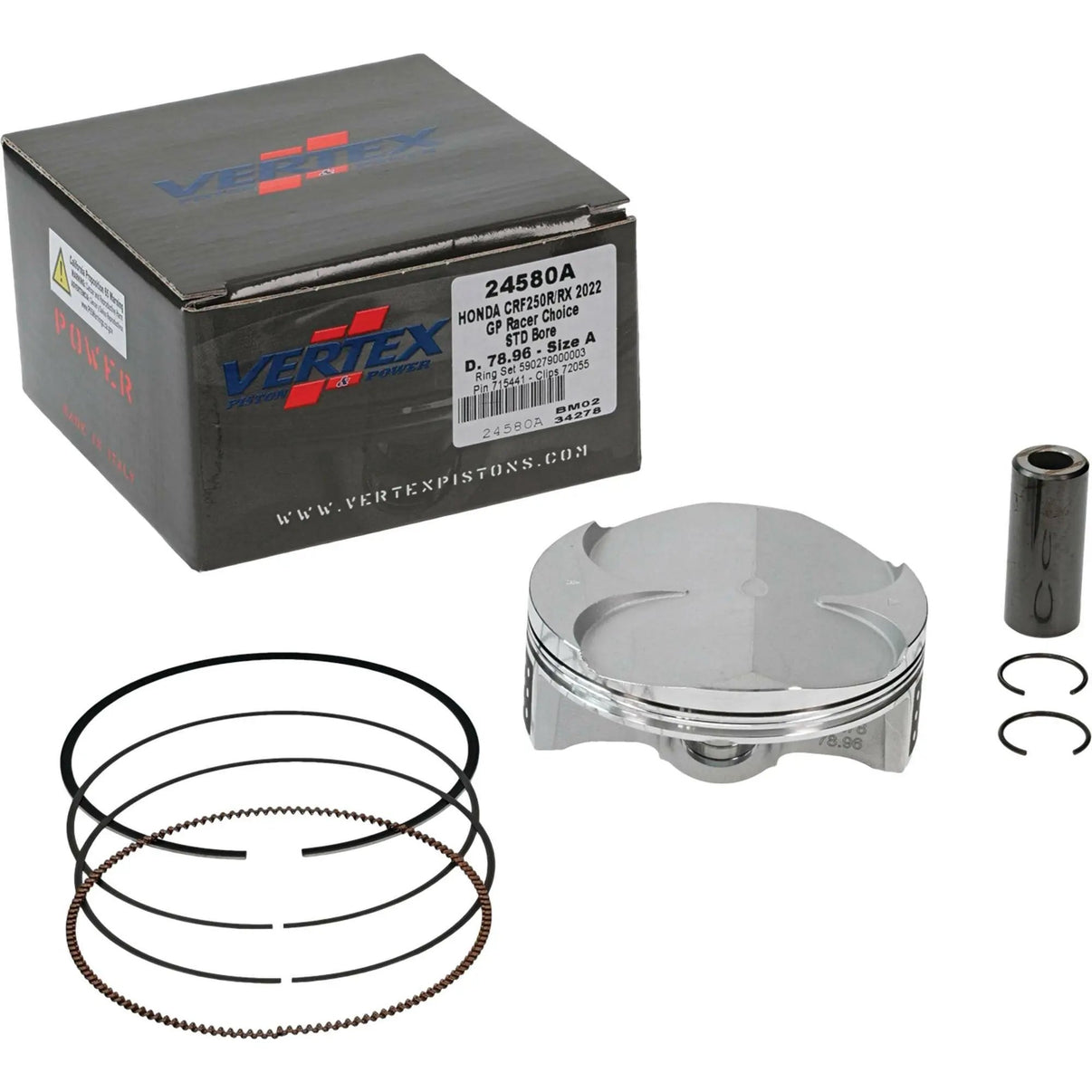 Piston Kit Gp Rc Forged 78.96/Std 14.1:1 Hon VERTEX