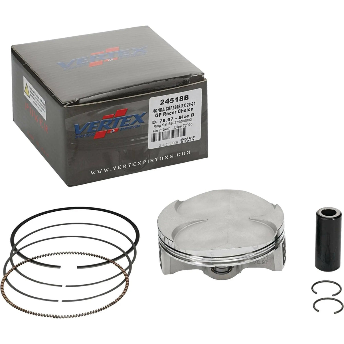 Piston Kit Gp Rc Forged 78.97/Std 14.1:1 Hon VERTEX
