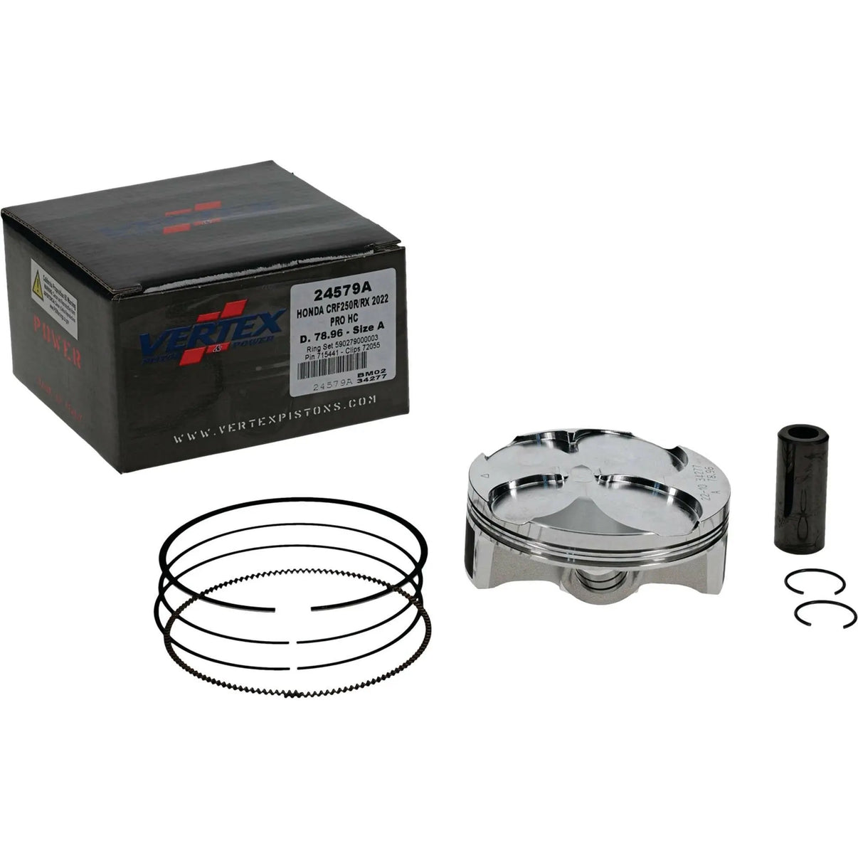 Piston Kit Hc Forged 78.96/Std 14.4:1 Hon VERTEX