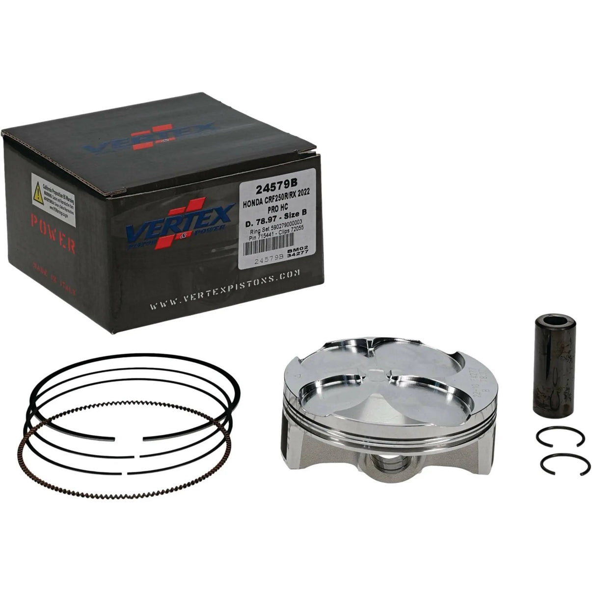 Piston Kit Hc Forged 78.97/Std 14.4:1 Hon VERTEX