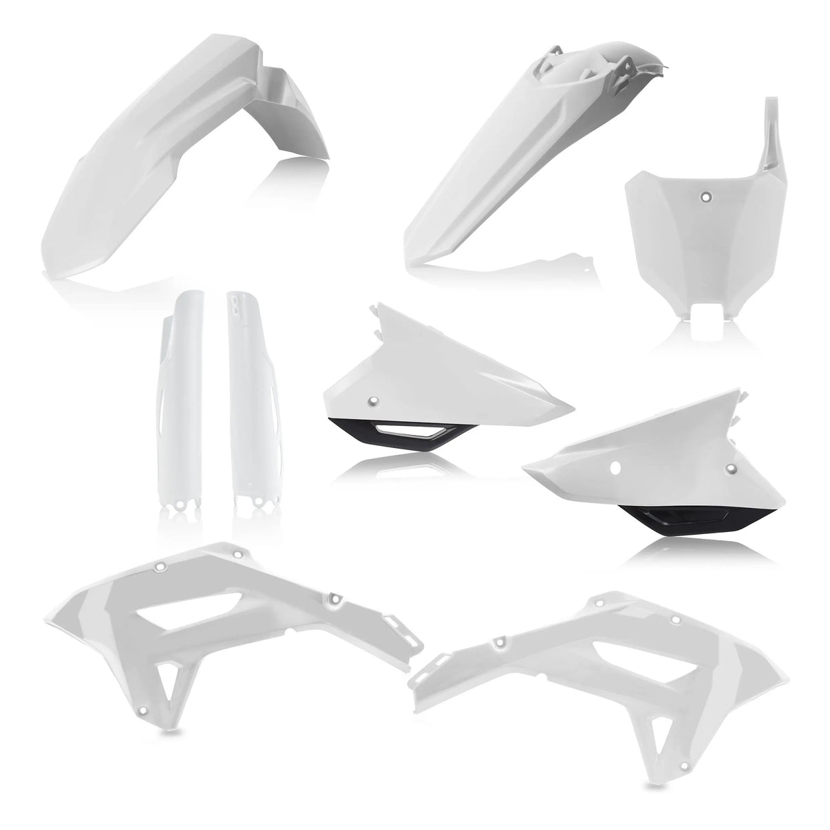 Plastic Kit  Full Hon White/Black ACERBIS