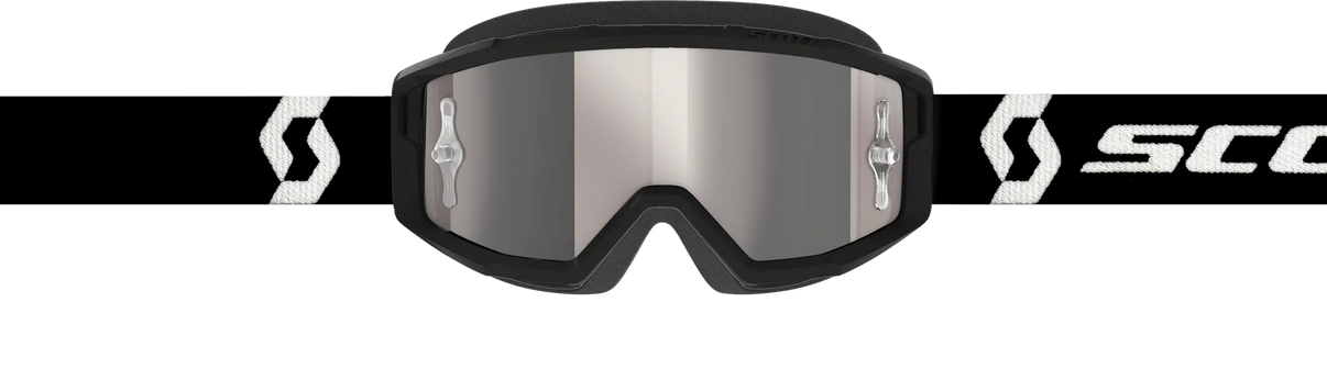 Primal Goggle Black/White Silver Chrome Works SCOTT