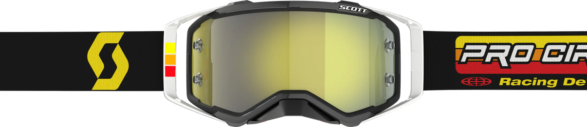 Prospect Pro Circuit Goggle Black/White Yellow Chrome Work SCOTT