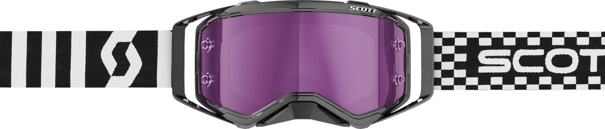 Prospect Racing Goggle Blk/ Wht Purple Chrome Works SCOTT