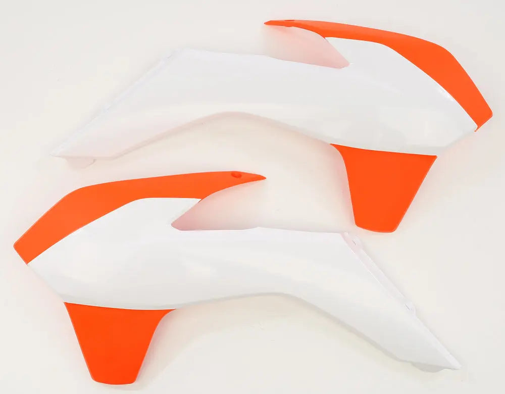 Radiator Shroud Orange/White ACERBIS