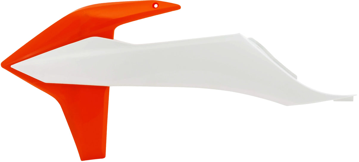 Radiator Shroud White/Orange ACERBIS