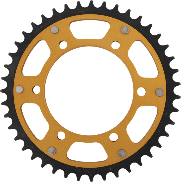Rear Stealth Sprocket Alu/Stl 43t 525 Gld Suz/Yam SUPERSPROX