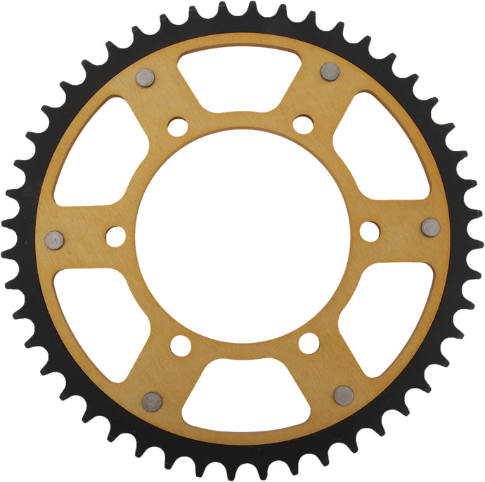 Rear Stealth Sprocket Alu/Stl 48t 520 Gld Hon/Kaw/Yam SUPERSPROX