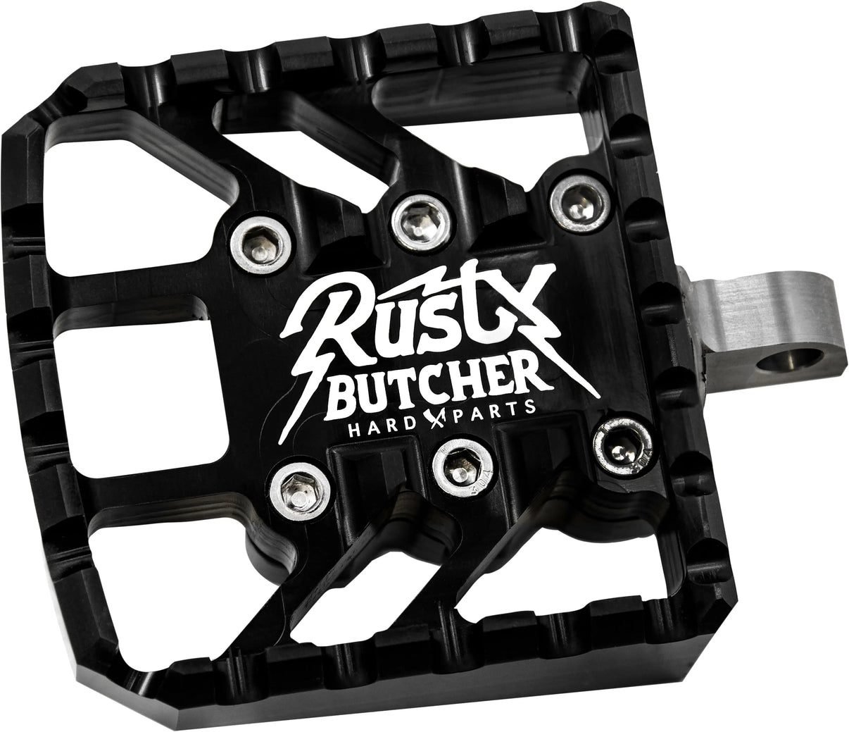 Rusty Butcher Heavy Duty Mini Floorboards Black Anodized - Harley Floorboards RUSTY BUTCHER