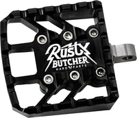 Rusty Butcher Heavy Duty Mini Floorboards Black Anodized - Harley Floorboards RUSTY BUTCHER