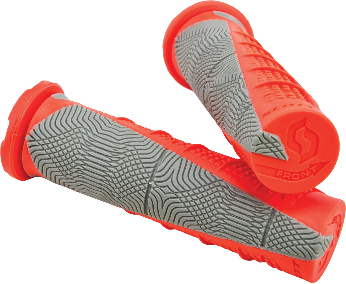 SCOTT Deuce ATV Grips -Neon Red/Grey SCOTT