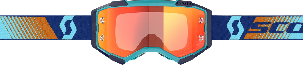 SCOTT Fury Goggles -  Royal Blue/Org Orange Chrome Works SCOTT