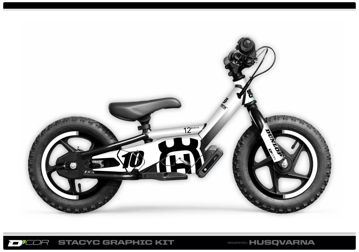 STACYC Graphic Kit - Husky 16" Stacyc 16e - Husqvarna STACYC 16e Graphic Kit D-COR