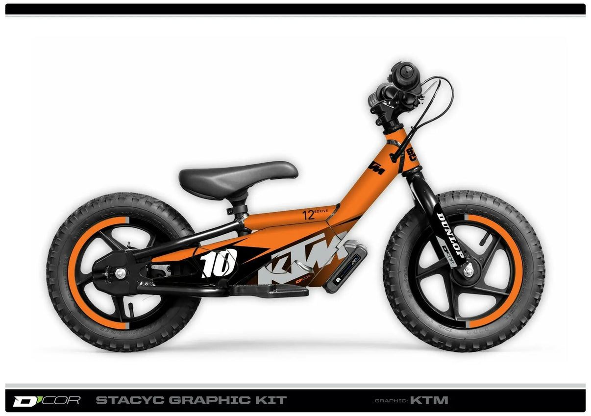 STACYC Graphic Kit - KTM 16" Stacyc 16e - STACYC KTM Graphic Kit D-COR
