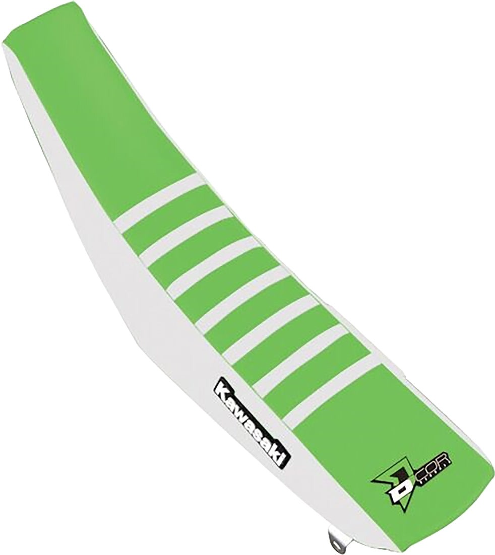 Seat Cover 18 Mec White / Green / White Ribs D-COR