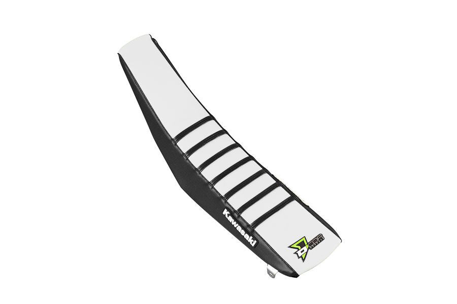 Seat Cover Black/White Black Ribs Kx450 D-COR