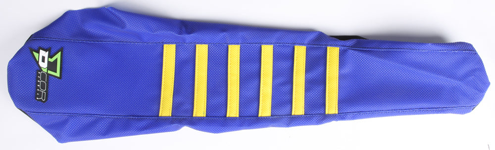 Seat Cover Blue/Yellow W/Ribs D-COR