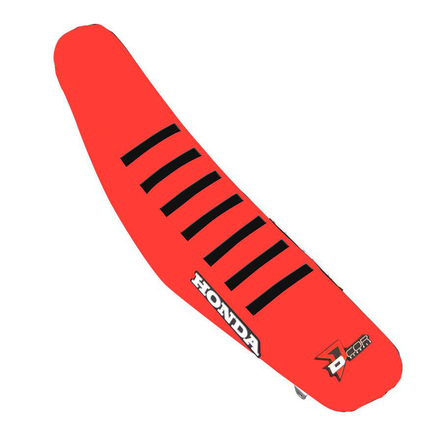 Seat Cover Red W/Black Ribs Hon D-COR