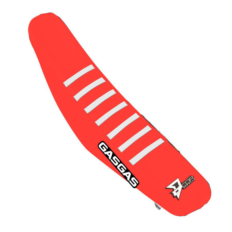 Seat Cover Red W/White Ribs Gas D-COR