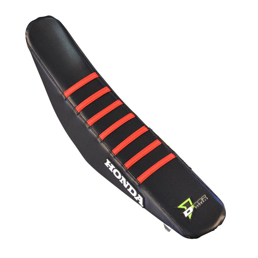 Seat Cover W/Ribs Black/Black/Red Hon D-COR
