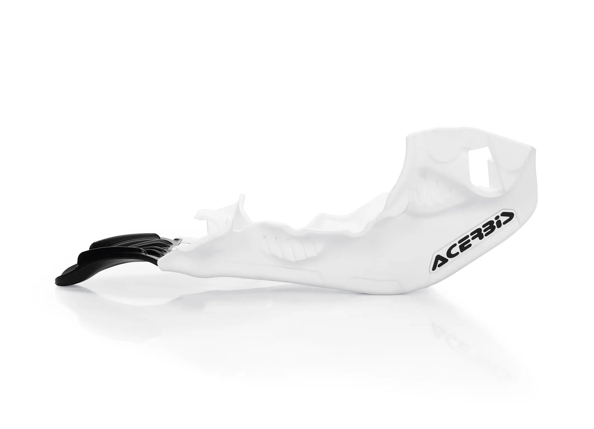 Skid Plate W/Linkage Guard White/Black ACERBIS