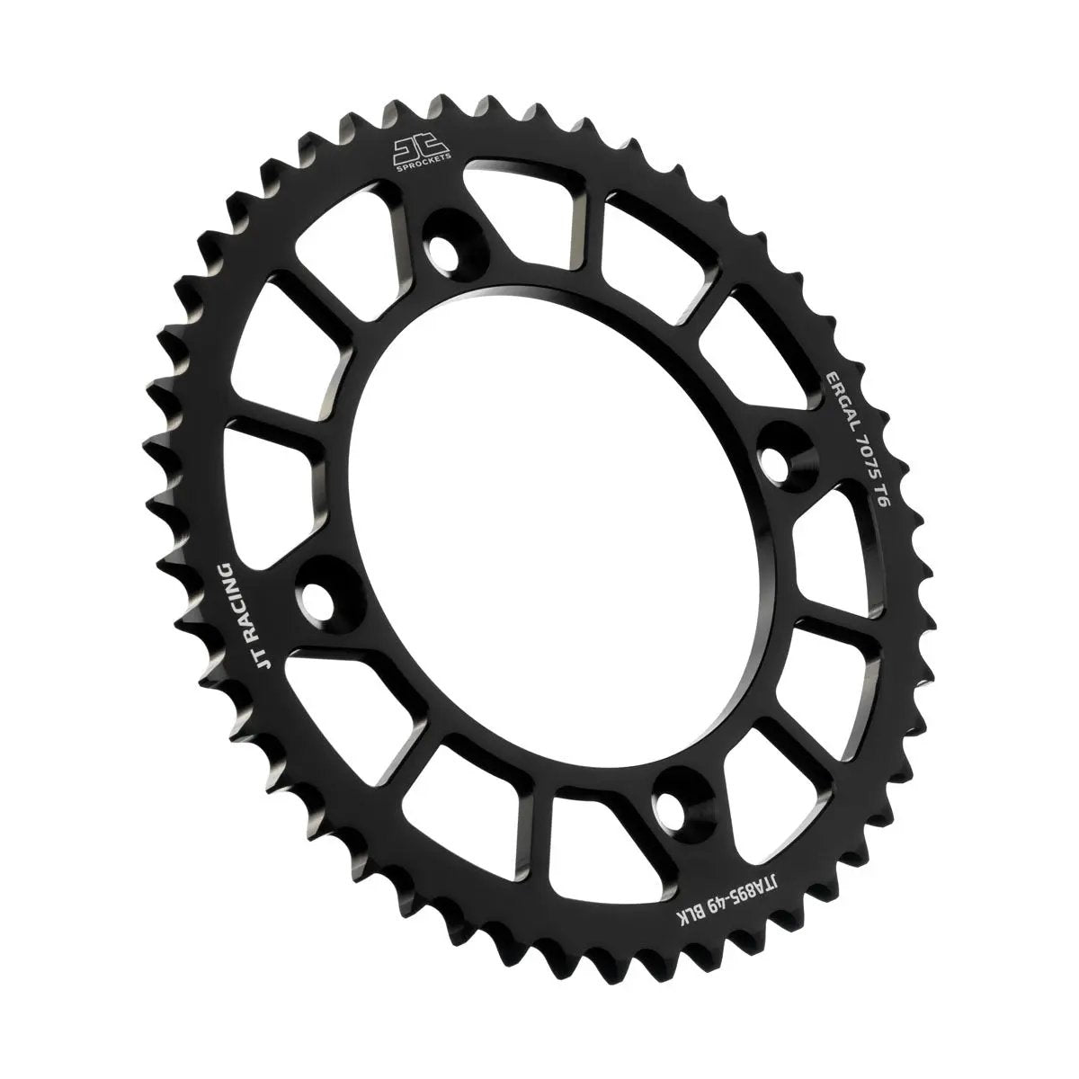 T Rear Racelite Aluminum Sprocket - 49 Tooth 428 Black - KTM 85 SX (17/14) | 85 SX (19/16) | 105 SX | 85 XC | Husqvarna TC 85 (17/14) | TC 85 (19/16) (2004-2023) JT