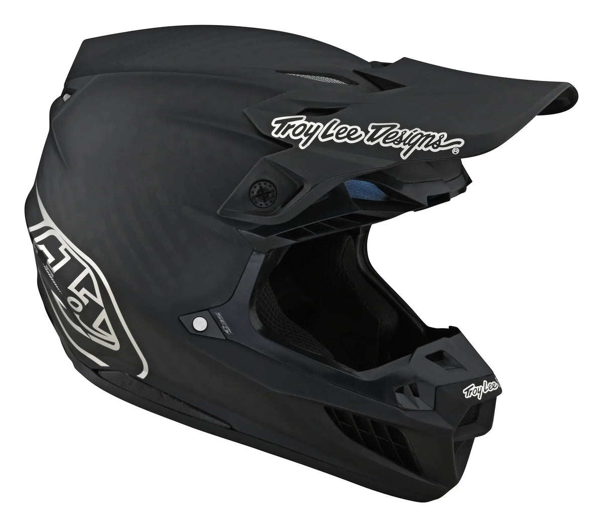 Troy Lee Designs SE5 Carbon Helmet w/MIPS Stealth Black/Chrome Troy Lee Designs