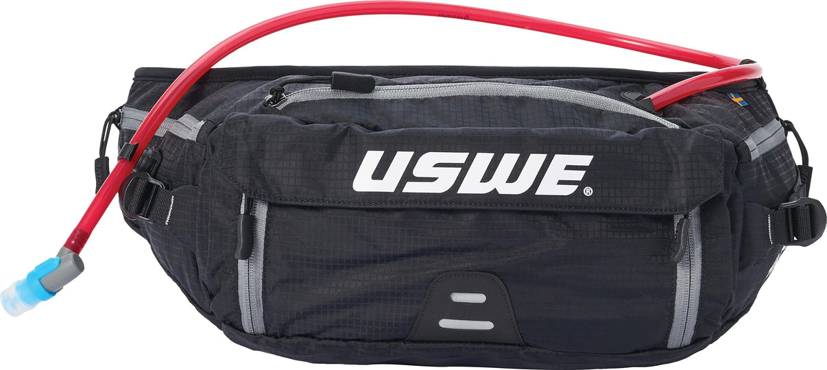 USWE Zulo 6L Vented Hip Pack with Plug-n-Play 1.5L bladder - Black Carbon USWE